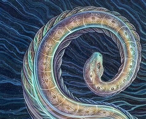 The Serpent's Embrace - A Journey Through Intricate Geometry and Mystical Symbolism