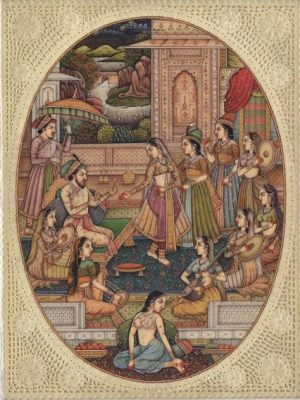 The Sleeping Beauty Miniature Painting: A Masterpiece of Mughal Realism and Exquisite Detailing!